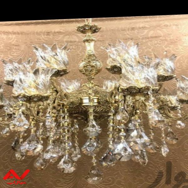 لوستر ۱۶ شانه تمام برنز