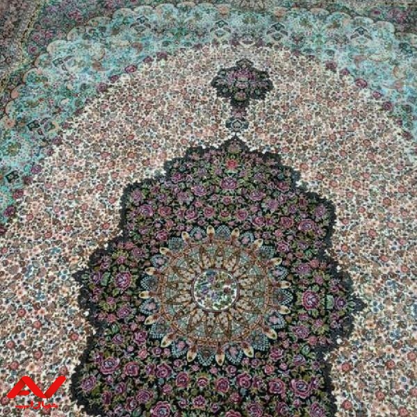 فرش ۹ متری ،خاطره کاشان در حد نو تمیز شیک
