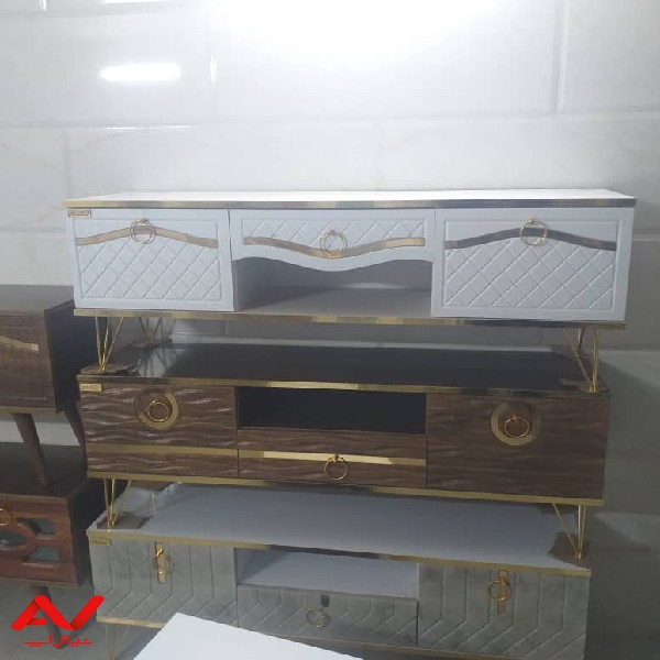 میزتلویزیون پایه طلایی