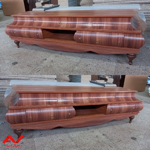 ارزانترین و جدیدترین مدل میز تلویزیون مناسب جهیزیه مدل سفارشی Luxury wood با امکان ارسال فوری و سریع به سراسر کشور