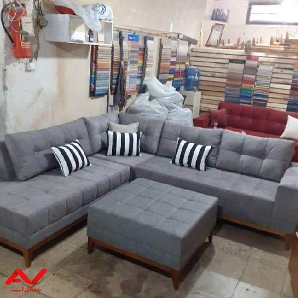 مبل ال راحتی طوسی