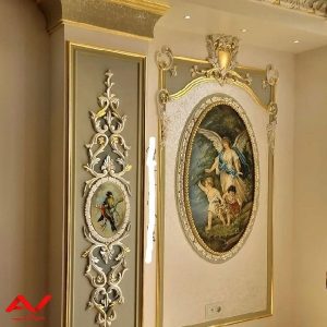 گچبری پیش ساخته مدرن.گچکاری.پتینه .نقاشی.کناف